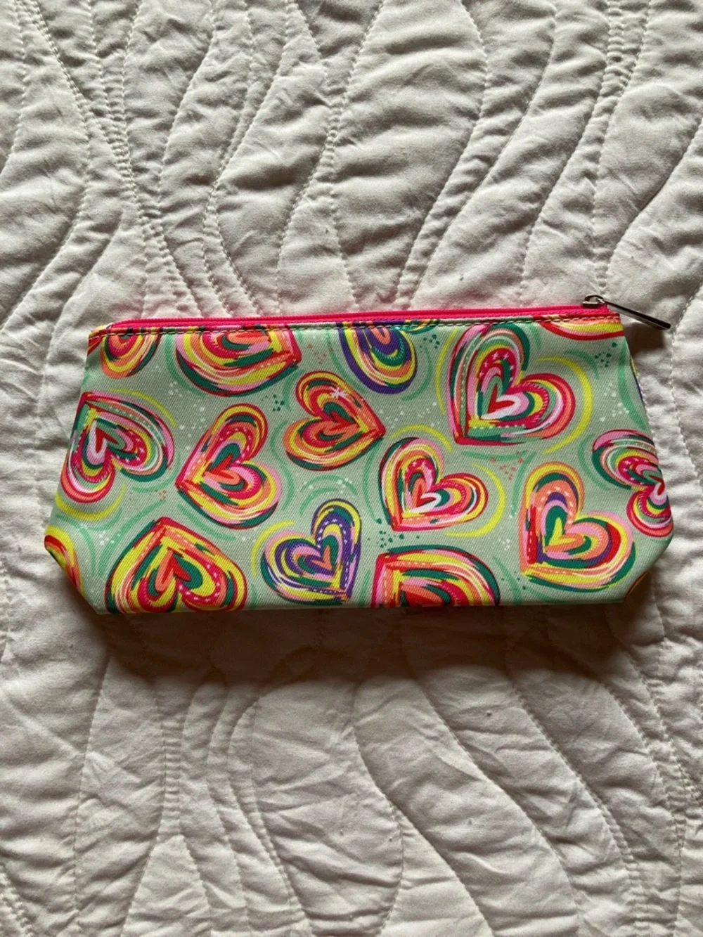 Clinique Heart Print Cosmetic Pouch